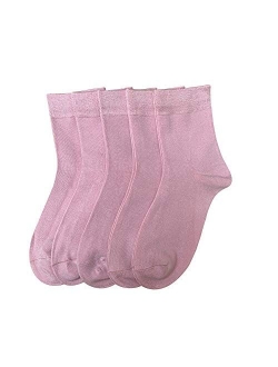 Women Casual Socks Bamboo Thin sock Ankle Breathable Odor Resistant Sock 5 Pairs