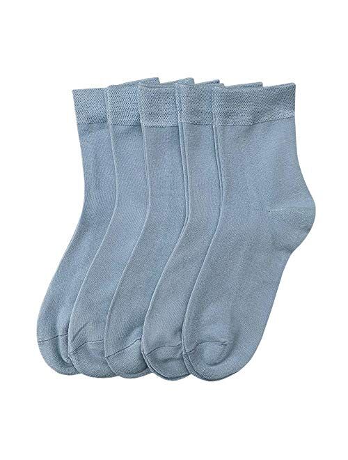 Women Casual Socks Bamboo Thin sock Ankle Breathable Odor Resistant Sock 5 Pairs