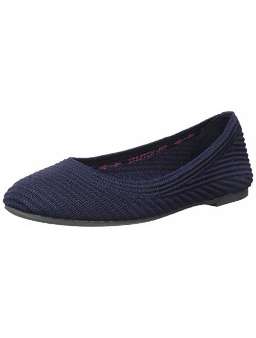 Skechers Women's Casey-Engineered Textured Knit Skimmer Ballet Flat