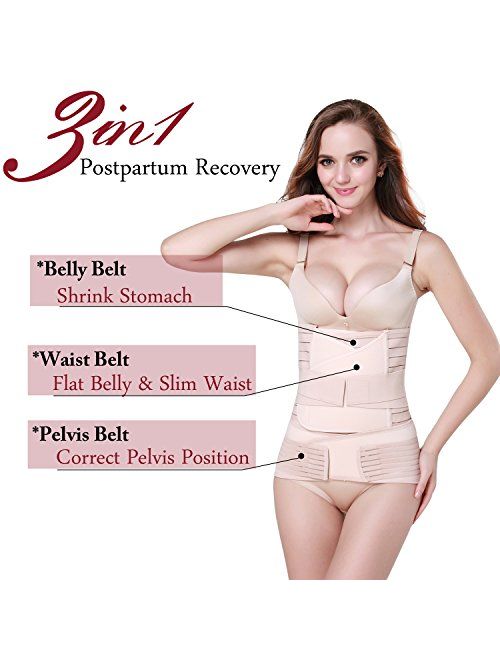 TiRain 3 in 1 Postpartum Support - Recovery Belly/Waist/Pelvis Belt Shapewear