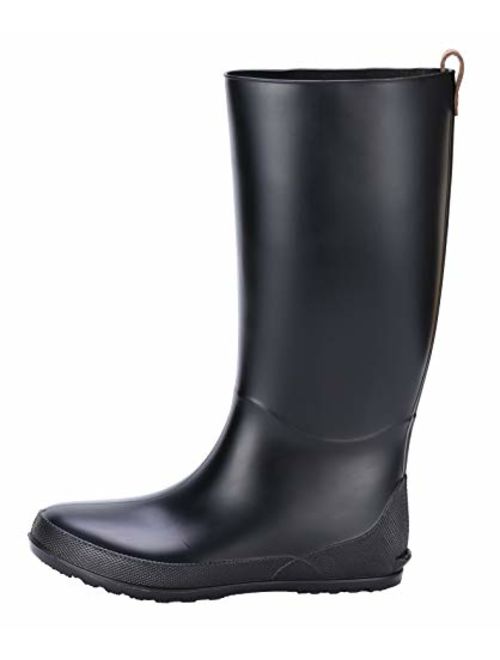 Women's Packable Tall Rain Boots - NOT for Wide Calf - Ultra Lightweight Flat Field Wellies