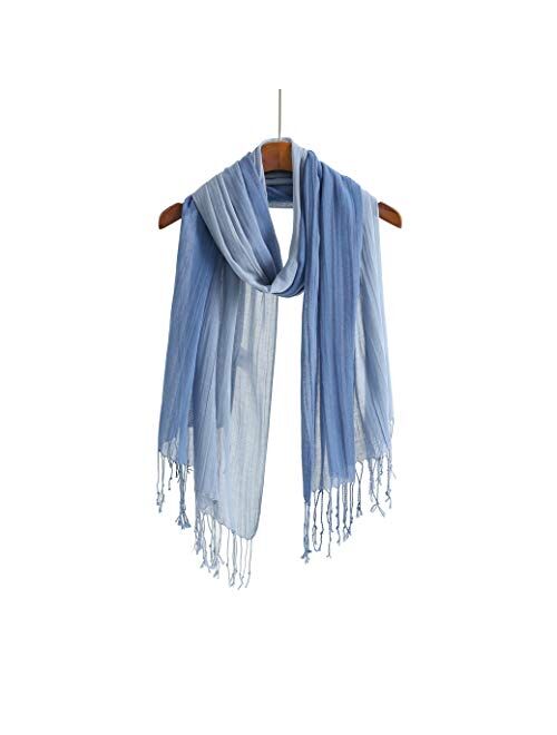 Jeelow Lightweight Scarves Fashion Light Shawl Beach Wrap Head Scarf For Women