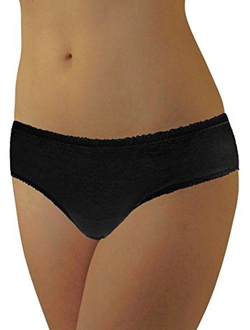 Underworks 20-Pack Womens Disposable 100% Cotton Underwear - for Travel- Hospital Stays- Emergencies