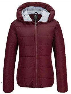 Wantdo Women's Winter Quilted Puffer Padded Cotton Warm Jacket with Hood