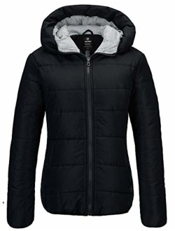 Wantdo Women's Winter Quilted Puffer Padded Cotton Warm Jacket with Hood