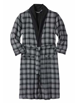 KingSize Men's Big and Tall Jersey-Lined Flannel Robe