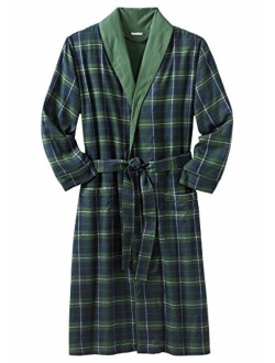 KingSize Men's Big and Tall Jersey-Lined Flannel Robe