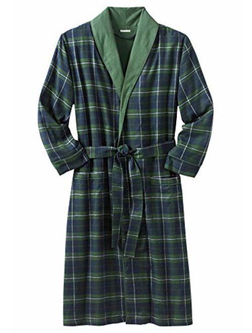 KingSize Men's Big and Tall Jersey-Lined Flannel Robe