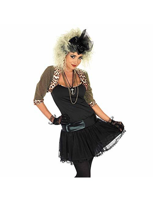 Womens 80s Pop Diva Costume Celebrity Singer Decades Outift