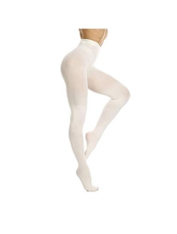 Women's 80 Denier Soft Semi Opaque Solid Color Footed Pantyhose Tights