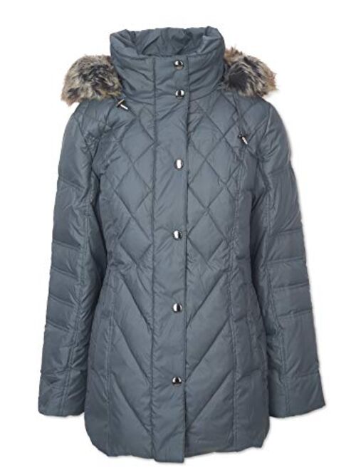 LONDON FOG Women's Diamond Quilted Down Coat