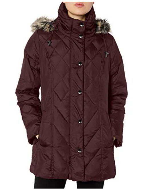 LONDON FOG Women's Diamond Quilted Down Coat