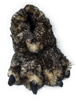 Wild Ones Furry Animal Claw Slippers for Toddlers, Kids and Adults