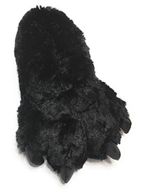 Wild Ones Furry Animal Claw Slippers for Toddlers, Kids and Adults