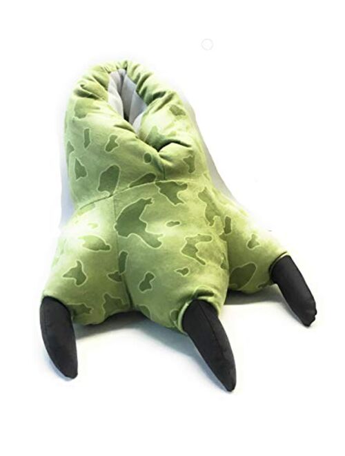 Wild Ones Furry Animal Claw Slippers for Toddlers, Kids and Adults