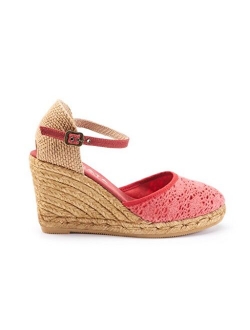 VISCATA Handmade in Spain Satuna 3" Wedge, Ankle-Strap, Closed Toe, Classic Espadrilles Heel