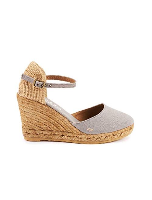 VISCATA Handmade in Spain Satuna 3" Wedge, Ankle-Strap, Closed Toe, Classic Espadrilles Heel