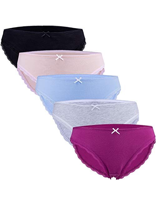 VOOKIIMO Soft Cotton Hipster Panties Womens Underwear