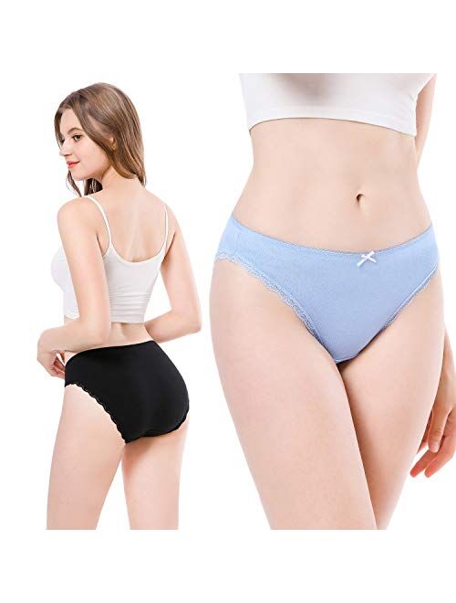 VOOKIIMO Soft Cotton Hipster Panties Womens Underwear