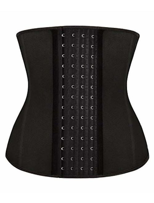 SlimmKISS Womens Latex Waist Trainer Underbust Corset for Weight Loss Body Shaper Sport Girdle