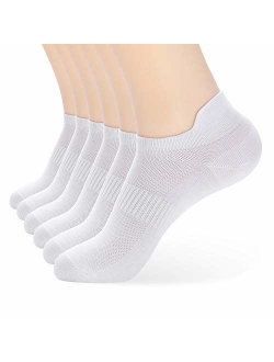 Women's Athletic Ankle Socks-Denisy Running White Soft Low Cut Sports Tab Socks Black for US Size 6-96 Pairs)