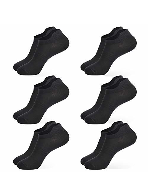 Women's Athletic Ankle Socks-Denisy Running White Soft Low Cut Sports Tab Socks Black for US Size 6-96 Pairs)