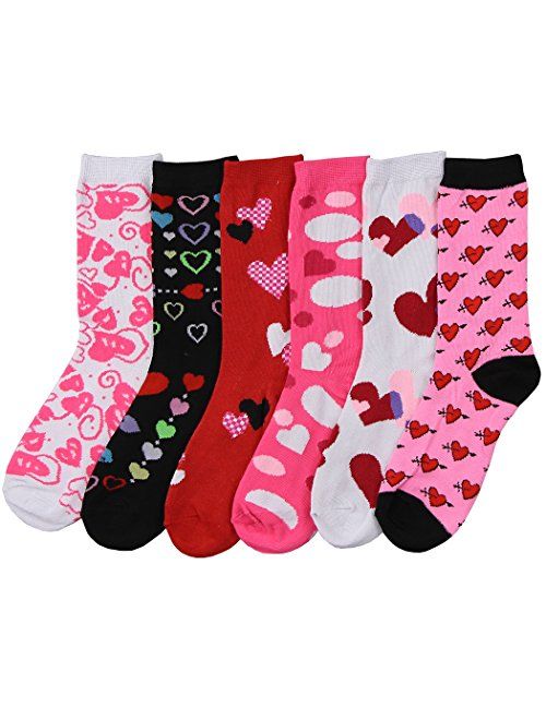 Women's Fun Colorful Crew Sock 6 Packs