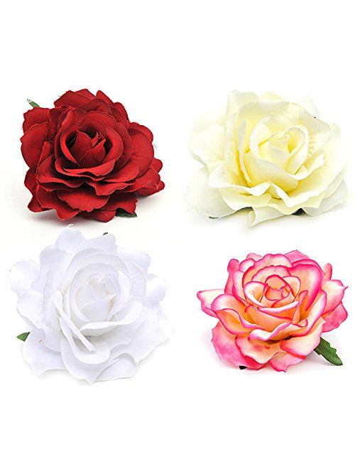 Ever Fairy Bride Women Rose Flower Wreath Crown Hairband Wedding Garland Elastic Headband Hair Accessories