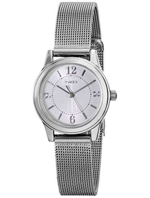 Timex Women's T2P457 Casey Dress Silver-Tone Stainless Steel Mesh Bracelet Watch