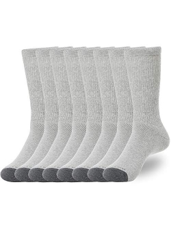 Women's Athletic Crew Socks 8 Pairs Cushion Running Socks for Women Sport Wicking Cotton Socks 7-10/10-14