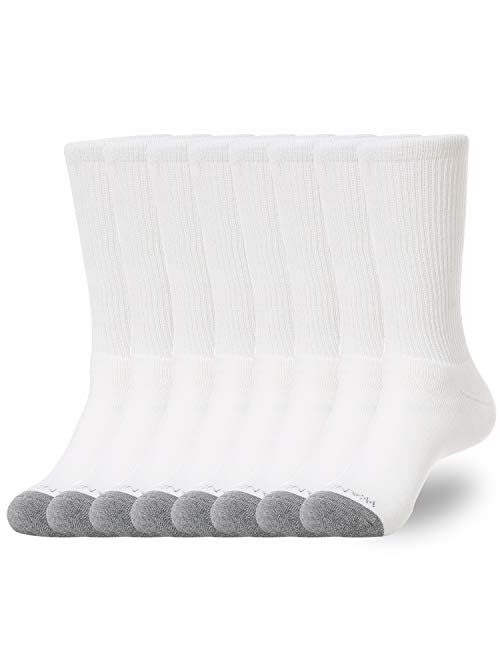 WANDER Women's Athletic Crew Socks 8 Pairs Cushion Running Socks for Women Sport Wicking Cotton Socks 7-10/10-14