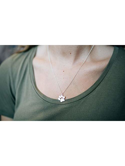 Rosa Vila Paw Print Necklace, Paw Necklace, Dog Necklace, Dog Jewelry for Women, Dog Paw Necklace, Dog Pendant, Dog Necklaces for Women