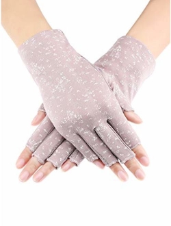 Sunblock Fingerless Gloves Summer Driving Gloves UV Protecting Gloves for Women