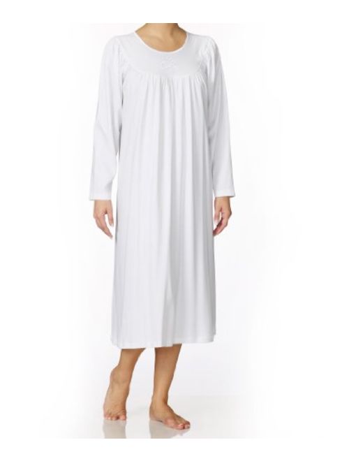 Calida 100% Cotton Knit Long Sleeve Nightgown