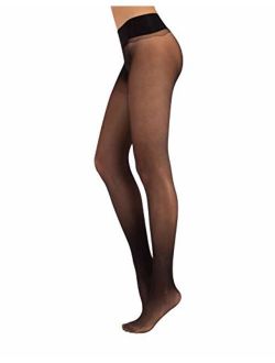 CALZITALY Seamless Tights, Sheer Pantyhose | 15 DEN | Black, Skin, Navy | MADE IN ITALY |