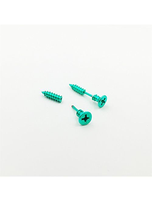 FANCER (20 PCS) Screw Earrings, Men's Women's Stainless Steel Punk Hip-hop Rock Screw Spike Rivet Nail Unisex Piercing Ear Studs Jewelry