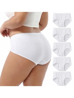 GNEPH Women Underwear Cotton Panties Plus Size Briefs Breathable Ladies Soft Panty