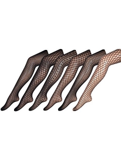 CHIRRUPY CHIEF Women Fishnet Tights Patterned Fishnets Stockings Small Hole L XL XXL