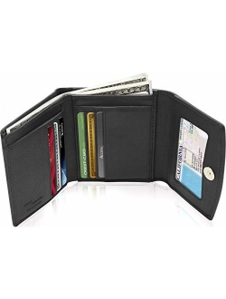 Small RFID Wallets For Women - Leather Slim Compact Womens Wallet Credit Card Holder Mini Coin Pouch Gifts For Women