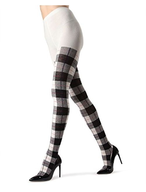 Memoi Glasgow Plaid Sweater Tights | Women's Hosiery - Pantyhose