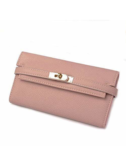 Woolala Women Cute Bowknot Wallet Trifold Large Capacity Long Purse