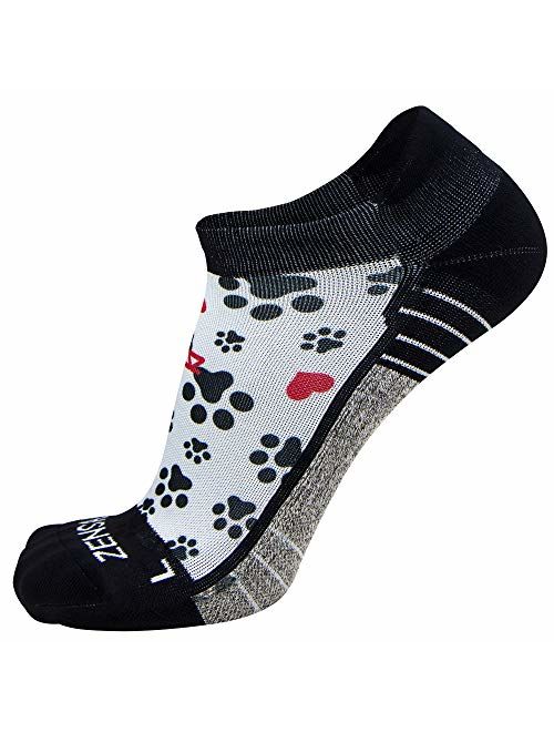 Zensah Limited Edition No-Show Running Socks - Anti-Blister Comfortable Moisture Wicking Sport Socks for Men and Women