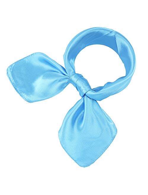 YOUR SMILE 100% Silk Scarf Womens Fashion Pattern Large Square Satin Headscarf Headdress 24''x24''