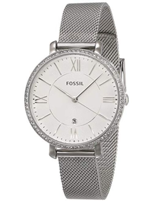 Fossil Women's Quartz Stainless Steel Casual Watch, Color:Blue (Model: ES4094)