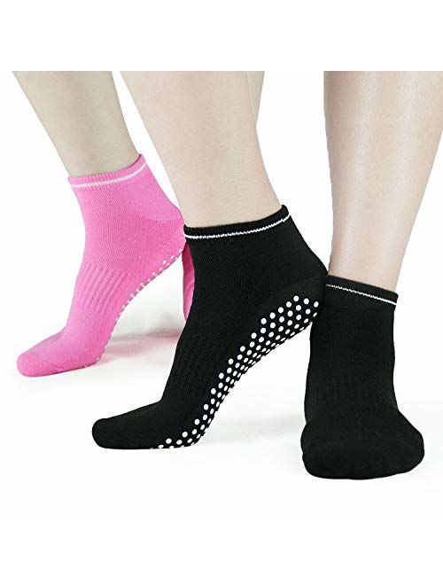 Sticky Grippers Non Skid Socks ELUTONG 2/4 Pack Floors Slip Socks For/Men/Women