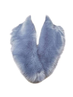 Lucky Leaf Women Winter Faux Fur Ornate Scarf Wrap Collar Shrug for Cocktail Reception Party