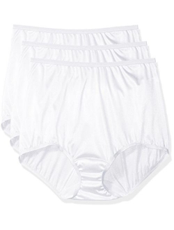 Shadowline Women's Plus-Size Panties-Nylon Brief (3 Pack)