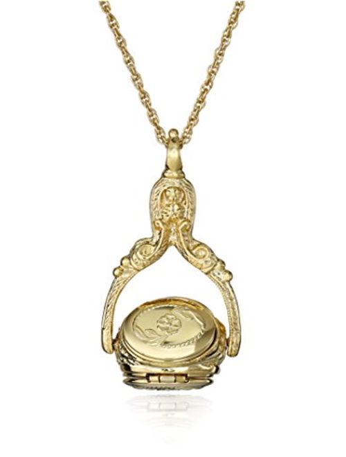 1928 Jewelry Rotating Trio Locket Necklace, 30"