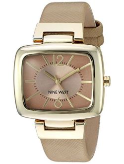 Women's NW/1856NTNT Gold-Tone and Beige Strap Quartz Watch