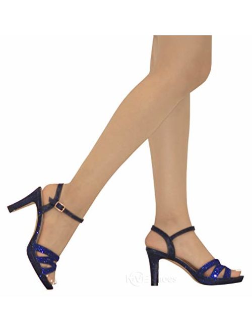 MVE Shoes Womens Stylish Comfortable Open Toe Strappy Low Heel